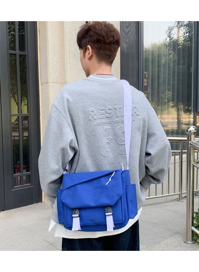 Kiffiyeh Japanese Harajuku Large-capacity Crossbody Bag For Teenages,Versatile For Students, Messenger Bag For Classes, Retro Canvas Bag, With Fashionable Color. - Image 2